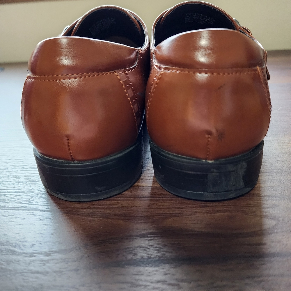 Stacy Adams Brown Dress Shoes with Velcro Strap - Picture 5 of 11